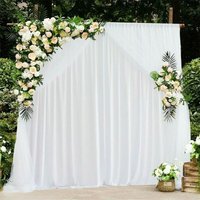 Hochzeit Vorhang Hintergrund Gardine Vorhänge Seide Hochzeit Party Fotografie Deko 2m×2m von UNHO