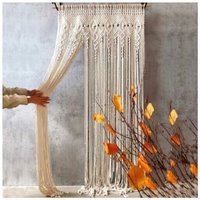 Makramee Wandbehang Gewebt Vorhang 180x90cm, Boho Wanddekor Türvorhang Fenstervorhang Hochzeit Hintergrund Tapisserie Wandteppich von UNHO