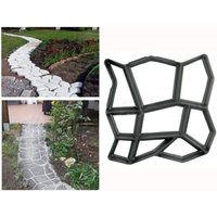 Gehweg Pflasterform diy Betonform, Gießform aus Kunststoff für Beton Kopfsteinpflaster Pflastermacher Stein Schablone Outdoor, 42.5x42.5x4cm von UNHO