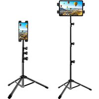 Unho - Tablet Smartphone Ständer, Verstellbare Tablet Stativ mit 360 Grad Drehung Handy Halterung, Universal für Handy und alle 4,7 bis 12,9 Zoll von UNHO