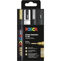 Uni-ball - Marker uni posca PC-5M 4er Set swgs von UNI-BALL