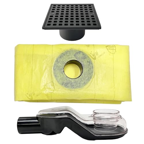 Duschablauf Set, Edelstahl Bodenablauf 10x10cm mit Haarsieb + Wasserdichte Membran + Duschablauf Flach unten, Bodenablauf Dusche Komplettset Duschablauf Set, Edelstahl Bodenablauf 10x10cm mit Haarsieb + Wasserdichte Membran + Duschablauf Flach unten, Bodenablauf Dusche Komplettset von UNI-DRAIN