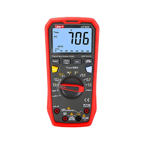 Digitaler Universalmessgerät UNI-T UT161D/MIE0433 Spannung Tester, Strom AC/DC, Kapazität, Schaltungsdauertest und Dioden, Temperaturmess von UNI-TREND