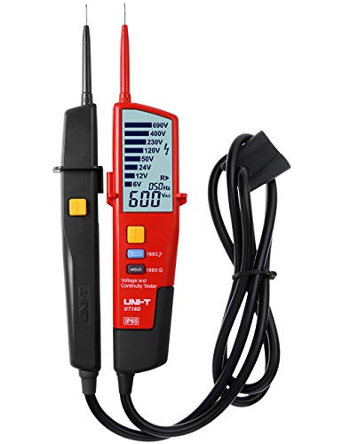 Spannungsprüfer und Durchgangsprüfer, UNI-T UT18D Multifunktion Wasserdichte Digital Voltage Meter Voltmeter Spannung Tester 12V~690V Automatische Reichweite LCD Anzeigen von UNI-T