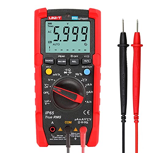 UNI-T UT191T Profi Multimeter IP65, 600V AC/DC, 20A, 10Hz-1MHz, -40°C-400°C/-40°F-752°F von UNI-T