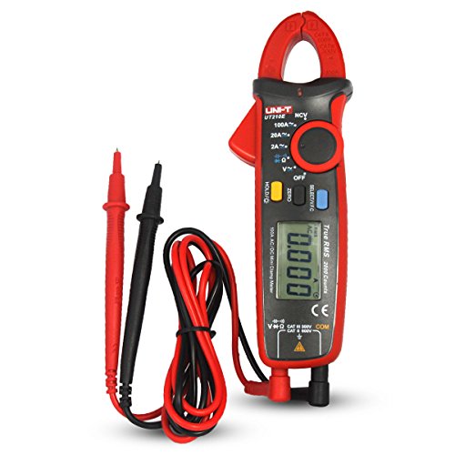UNI-T UT210E Digitale Strommesszange Amperemeter Voltmeter Vollautomatisch AC DC Multimeter Zange zum Messen von Wechselstrom, GleichStrom, AC/DC Spannung, Widerstand, Ohm von UNI-TREND