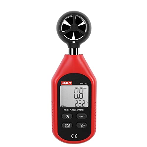 UNI-T UT363 LCD Tragbar Digital Windmesser Anemometer Handwindmesser Windgeschwindigkeit für Windsurfing Segeln Angeln Drachenfliegen und Bergsteigen von UNI-TREND