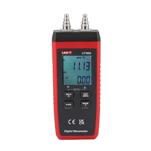 UNI-T UT366A Digital Manometer Measure P1/P2 Pressure with LED Indication Wind Speed Measurement von UNI-T