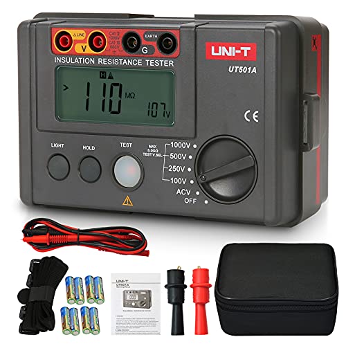 UNI-T UT501A 1000V Isolierung Erde Boden Widerstand Meter Megger Auto-Bereich Ohm Tester Megaohmmeter Voltmeter Tester von UNI-TREND