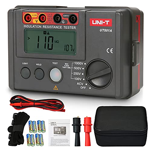 UNI-T UT501A 1000V Isolierung Erde Boden Widerstand Meter Megger Auto-Bereich Ohm Tester Megaohmmeter Voltmeter Tester von UNI-T