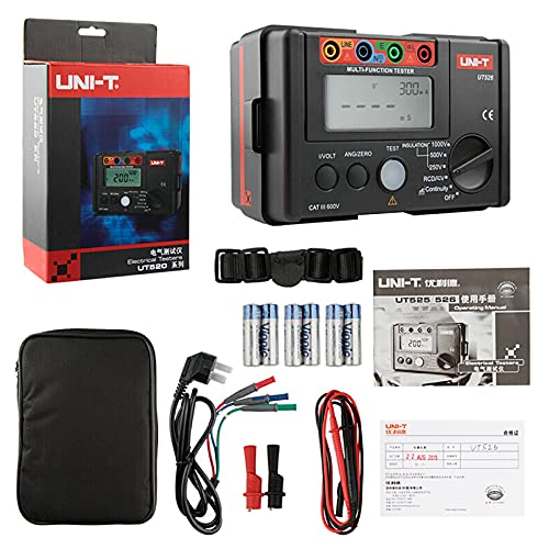 UNI-T UT526 Multifunktions Elektrisch Meter, Isolierung Widerstand/RCD-Test/Niedriger Widerstand Durchgangsprüfung/Stromspannung Messung von UNI-TREND