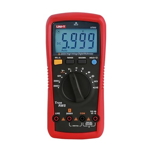 UNI-T UT892 2000 V AC/DC Hochspannungs-Digital-Multimeter mit VFC-Modus, eingebauter NCV 6000 Zählungen, echte RMS von UNI-T