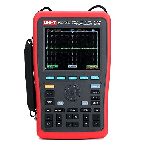 UNI-T UTD1062C Handheld Digitales Oszilloskop mit 60 MHz, 2 Kanäle, 250 Msa/s, 2 in 1: Oszilloskop & Multimeter, Messung für Spannung Strom Widerstand, 5 Display Zähler, 5,7 Zoll TFL LCD Display UNI-T UTD1062C Handheld Digitales Oszilloskop mit 60 MHz, 2 Kanäle, 250 Msa/s, 2 in 1: Oszilloskop & Multimeter, Messung für Spannung Strom Widerstand, 5 Display Zähler, 5,7 Zoll TFL LCD Display von UNI-TREND