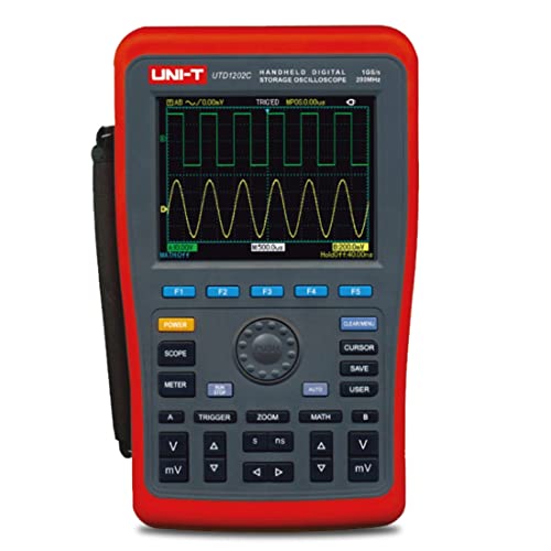 UNI-T UTD1202C Handheld Digitales Speicheroszilloskop mit 2 Kanäle, 200MHz, 1 Gsa/s, 2 in 1: Multimeter & Oszilloskop, Messung für Spannung Strom Widerstand, 5 Display Zähler, 5,7 Zoll TFL LCD Display UNI-T UTD1202C Handheld Digitales Speicheroszilloskop mit 2 Kanäle, 200MHz, 1 Gsa/s, 2 in 1: Multimeter & Oszilloskop, Messung für Spannung Strom Widerstand, 5 Display Zähler, 5,7 Zoll TFL LCD Display von UNI-TREND