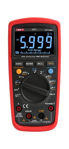 Uni-T Mie0361 UT139S Multimeter Universal, Schwarz/Rot, 17,5 x 8,1 x 4,8 cm von UNI-T