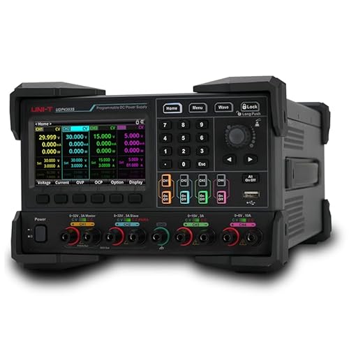 UNI-T UDP4303S Programmierbares lineares Gleichstromnetzteil | 4 Kanäle, 297 W Gesamtleistung, CH1/CH2: 0–32 V/3 A, CH3: 0–15 V/3 A, CH4: 0–6 V/10 A, Auflösung 1 mV/1 μA, Spannungsgenauigkeit <0,03% UNI-T UDP4303S Programmierbares lineares Gleichstromnetzteil | 4 Kanäle, 297 W Gesamtleistung, CH1/CH2: 0–32 V/3 A, CH3: 0–15 V/3 A, CH4: 0–6 V/10 A, Auflösung 1 mV/1 μA, Spannungsgenauigkeit <0,03% von UNI-TREND