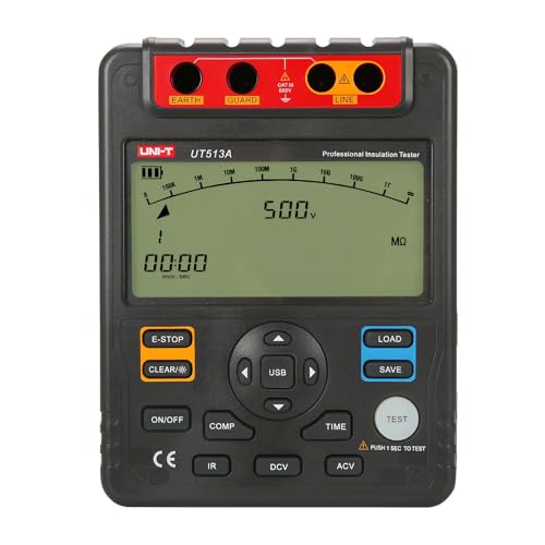 UNI-T UT513A Isolierung Widerstand Prüfer 5000V Digital Megameter 600 V AC DC Stromspannung Prüfer Ohmmeter Automatische Bereichswahl UNI-T UT513A Isolierung Widerstand Prüfer 5000V Digital Megameter 600 V AC DC Stromspannung Prüfer Ohmmeter Automatische Bereichswahl von UNI-TREND