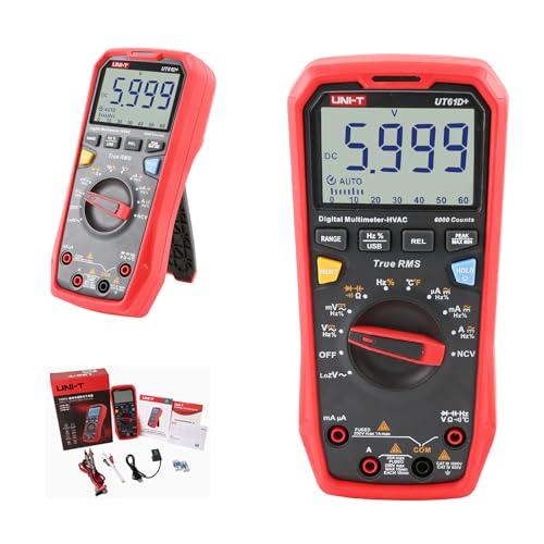 UNI-T UT61D+ 1000V 20A Digitales Multimeter 6000 Zählungen True RMS AC/DC-Spannung Strom Widerstand Kapazität Tester UNI-T UT61D+ 1000V 20A Digitales Multimeter 6000 Zählungen True RMS AC/DC-Spannung Strom Widerstand Kapazität Tester von UNI-TREND