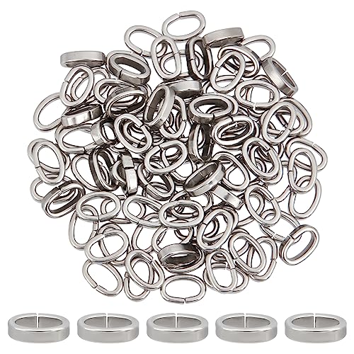 UNICRAFTALE 100 Stk 6x10 mm Ovaler Rechteck Schiebe Perlen Edelstahl Perlen Große Loch Lederschnur Schieber Perlen Verbindungsstück Leder Seil Clips Perlen Abstandshalter Perlen Für Armbänder UNICRAFTALE 100 Stk 6x10 mm Ovaler Rechteck Schiebe Perlen Edelstahl Perlen Große Loch Lederschnur Schieber Perlen Verbindungsstück Leder Seil Clips Perlen Abstandshalter Perlen Für Armbänder von UNICRAFTALE