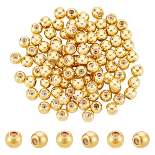 UNICRAFTALE 100 Stück 14K Vergoldete 4mm Stopperperlen Schiebeperlen Goldene Runde Lose Perlen Metall Quetschperle Winzige Glatte Hohle Rondellperle Für DIY Armbänder Schmuckherstellung Bastel UNICRAFTALE 100 Stück 14K Vergoldete 4mm Stopperperlen Schiebeperlen Goldene Runde Lose Perlen Metall Quetschperle Winzige Glatte Hohle Rondellperle Für DIY Armbänder Schmuckherstellung Bastel von UNICRAFTALE