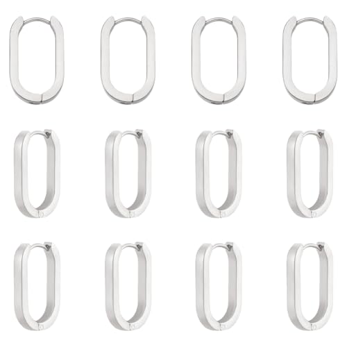 UNICRAFTALE 12 Stück Edelstahl Creolen Ovale Endlos Creolen 21mm Huggie Ohrringe Sleeper Ohrringe Piercing Ohrringe Kleines Creolen Set Für Die DIY Ohrringherstellung UNICRAFTALE 12 Stück Edelstahl Creolen Ovale Endlos Creolen 21mm Huggie Ohrringe Sleeper Ohrringe Piercing Ohrringe Kleines Creolen Set Für Die DIY Ohrringherstellung von UNICRAFTALE