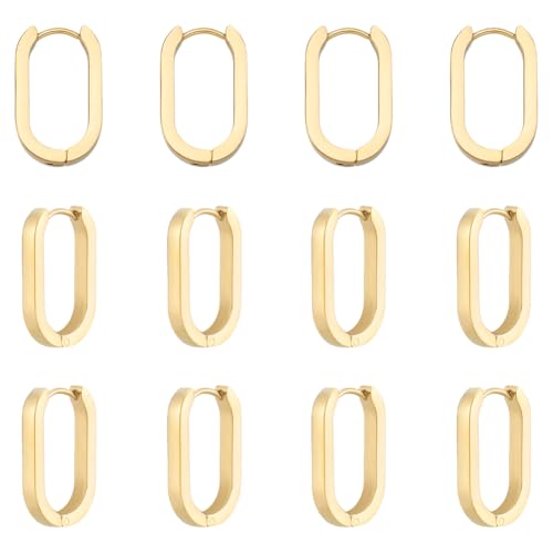UNICRAFTALE 12 Stück Huggie Creolen Edelstahl 21mm Ovale Endlos Creolen Goldene Huggie Ohrringe Sleeper Ohrringe Piercing Ohrringe Kleines Creolen Set Für Die DIY Ohrringherstellung UNICRAFTALE 12 Stück Huggie Creolen Edelstahl 21mm Ovale Endlos Creolen Goldene Huggie Ohrringe Sleeper Ohrringe Piercing Ohrringe Kleines Creolen Set Für Die DIY Ohrringherstellung von UNICRAFTALE
