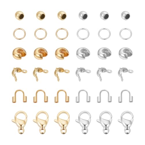 UNICRAFTALE 2 Farben Edelstahl DIY Quetschperlen Schmuckherstellung Set 200 Abstandsperlen Mit 40 Karabinerverschlüsse 40 Drahtschutz Und Perlenspitzen DIY Schmuck Zubehör Für Schmuckherstellung UNICRAFTALE 2 Farben Edelstahl DIY Quetschperlen Schmuckherstellung Set 200 Abstandsperlen Mit 40 Karabinerverschlüsse 40 Drahtschutz Und Perlenspitzen DIY Schmuck Zubehör Für Schmuckherstellung von UNICRAFTALE