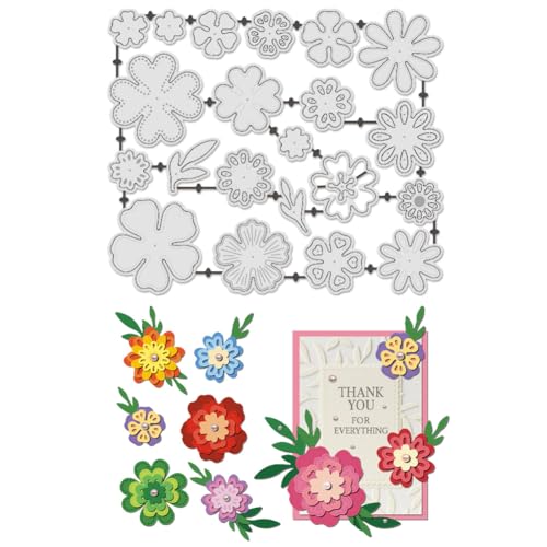 UNICRAFTALE 2 Stück Blumen Stanzschablonen Florale Prägevorlage Aus Kohlenstoffstahl Randhintergrund Metallstanzung Für Die Kartenherstellung DIY Scrapbooking von UNICRAFTALE