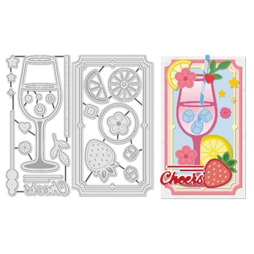 UNICRAFTALE 2 Stück Metall Stanzformen Weinglas Gestanzt Prägeschablonen Langlebige Stanzformen Für Kartenherstellung Papierbasteln Bilderrahmen Dekor DIY Scrapbooking 13.8x6.8 8cm UNICRAFTALE 2 Stück Metall Stanzformen Weinglas Gestanzt Prägeschablonen Langlebige Stanzformen Für Kartenherstellung Papierbasteln Bilderrahmen Dekor DIY Scrapbooking 13.8x6.8 8cm von UNICRAFTALE