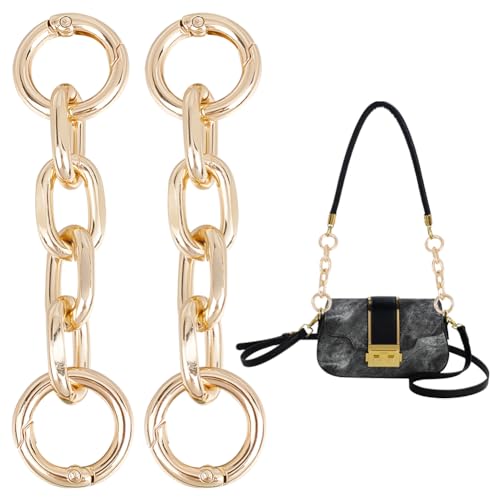 UNICRAFTALE 2 Stück Taschenkette Hellgoldene Taschenverlängerungsketten 9.7 cm Geldbörsenkette Metall Schultertaschengurtverlängerung Mit Federtorringen Für Taschengurte Ersatzzubehör UNICRAFTALE 2 Stück Taschenkette Hellgoldene Taschenverlängerungsketten 9.7 cm Geldbörsenkette Metall Schultertaschengurtverlängerung Mit Federtorringen Für Taschengurte Ersatzzubehör von UNICRAFTALE