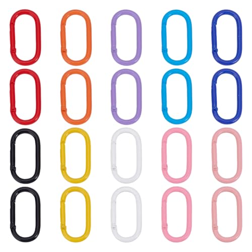 UNICRAFTALE 20 Stück 10 Farben Ovale Federringe Clips 50mm Lang Metallfeder Karabineröffnung Ovaler Ring Karabiner Legierungsfedern Torringe Kleine Federn Schnalle Für Schmuckherstellung UNICRAFTALE 20 Stück 10 Farben Ovale Federringe Clips 50mm Lang Metallfeder Karabineröffnung Ovaler Ring Karabiner Legierungsfedern Torringe Kleine Federn Schnalle Für Schmuckherstellung von UNICRAFTALE