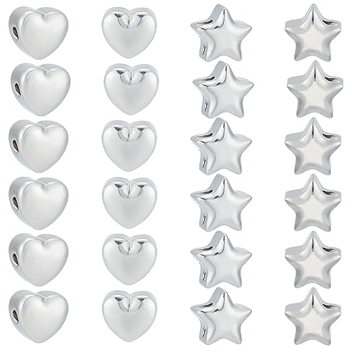 UNICRAFTALE 24 Stück 2 Stil Abstandsperlen Set 1.5 mm 304 niedliche Edelstahlperlen Metall Sternperlen Herz Abstandsperlen Kleine Loch Herzperlen Für Armbänder Halsketten Schmuckherstellung UNICRAFTALE 24 Stück 2 Stil Abstandsperlen Set 1.5 mm 304 niedliche Edelstahlperlen Metall Sternperlen Herz Abstandsperlen Kleine Loch Herzperlen Für Armbänder Halsketten Schmuckherstellung von UNICRAFTALE