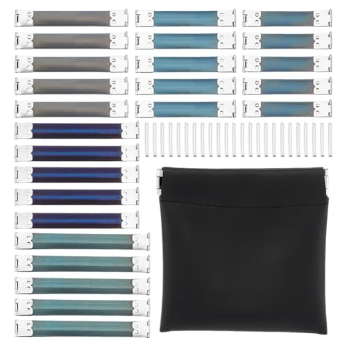 UNICRAFTALE 25 Stück 5 Größen Metall Innenflexrahmen Handtaschen Flex Federclip Tasche Kiss Lock Flex Kiss Verschlüsse Federclips Haken Handtaschenscharniere Clip Für DIY Handwerk Münzgeldbörse Tasche von UNICRAFTALE