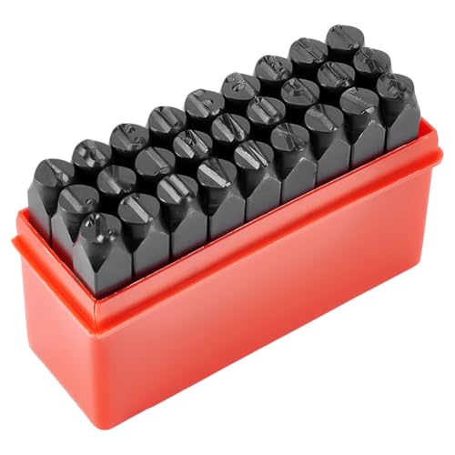 UNICRAFTALE 27 Stück 8mm Metall Buchstabenstanzer Set Alphabet A–Z Buchstaben Stempel Set Mit Rotem Etui Stanzwerkzeug Set Stempel Stanzpresse Werkzeug Zum Prägen von Kunststoff Holz Leder UNICRAFTALE 27 Stück 8mm Metall Buchstabenstanzer Set Alphabet A–Z Buchstaben Stempel Set Mit Rotem Etui Stanzwerkzeug Set Stempel Stanzpresse Werkzeug Zum Prägen von Kunststoff Holz Leder von UNICRAFTALE