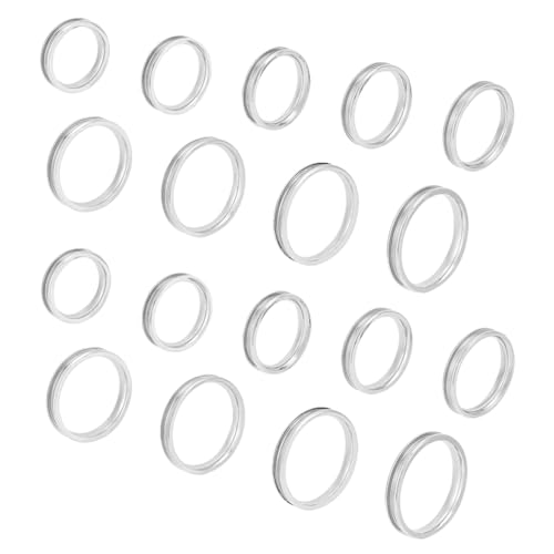 UNICRAFTALE 27 Stück 9 Größen Edelstahl Rohlinge Fingerring 4 mm Breit Gerillte Fingerringe Runder Rohlinge Kern Ringe Für Inlay Handgefertigter Ring Hochzeitsversprechen Schmuckherstellung Geschenk von UNICRAFTALE