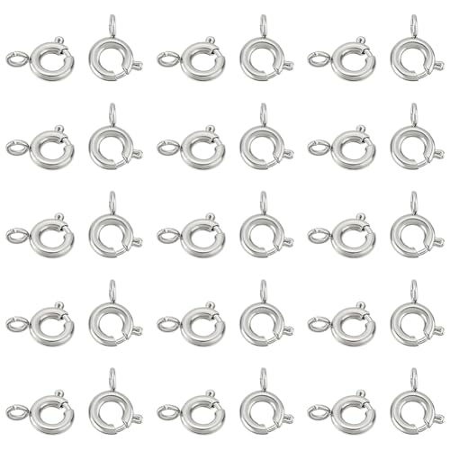 UNICRAFTALE 30 Stück Federringverschlüsse 6mm Edelstahl Runde Federverschlüsse Metall Halsketten Armbänder Federverschlüsse Glatte Verschlüsse Beschläge Zur Schmuckherstellung Zubehör Loch 1.6mm UNICRAFTALE 30 Stück Federringverschlüsse 6mm Edelstahl Runde Federverschlüsse Metall Halsketten Armbänder Federverschlüsse Glatte Verschlüsse Beschläge Zur Schmuckherstellung Zubehör Loch 1.6mm von UNICRAFTALE