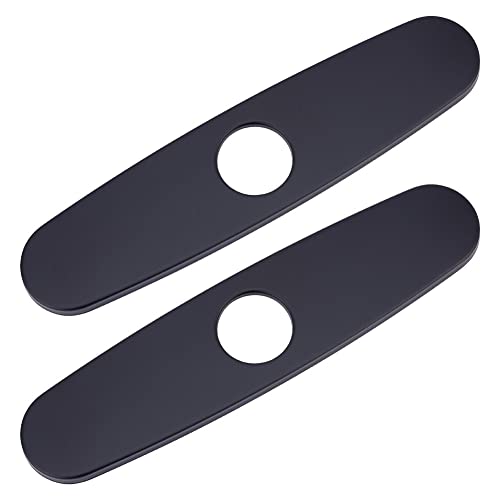 UNICRAFTALE 304 Abdeckplatte Aus Edelstahl Für Waschbecken Waschtisch Oder Küchenspüle Oval Schwarz 3-Zu-1-Küchenarmatur Rosette 58.5 mm Lang von UNICRAFTALE
