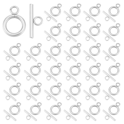UNICRAFTALE 30Sets Edelstahl Knebelverschlüsse OT Verschlussverbinder Strukturierter Ring TQ Stab Und Ringverschlüsse Metall Endverschlüsse T Stabverschluss Zur Schmuckherstellung Loch 3mm UNICRAFTALE 30Sets Edelstahl Knebelverschlüsse OT Verschlussverbinder Strukturierter Ring TQ Stab Und Ringverschlüsse Metall Endverschlüsse T Stabverschluss Zur Schmuckherstellung Loch 3mm von UNICRAFTALE
