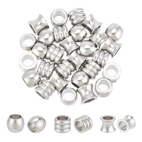 UNICRAFTALE 30pcs 3 Styles Vase/Säule/Fass Europäische Perlen Edelstahl Lose Perlen 6mm Große Lochperle Für Schmuckherstellung Edelstahl Farbe UNICRAFTALE 30pcs 3 Styles Vase/Säule/Fass Europäische Perlen Edelstahl Lose Perlen 6mm Große Lochperle Für Schmuckherstellung Edelstahl Farbe von UNICRAFTALE