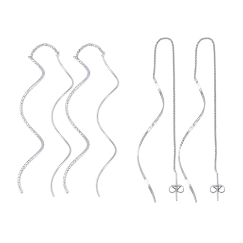 UNICRAFTALE 4 Paar 2 Stile Baumelnde Ohrringe Für Frauen Gedrehte Spiralohrringe Metall Trendige Lange Einfädlerohrringe Zierliche Minimalistische Baumelnde Tropfenohrringe Für Abschlussballpartys UNICRAFTALE 4 Paar 2 Stile Baumelnde Ohrringe Für Frauen Gedrehte Spiralohrringe Metall Trendige Lange Einfädlerohrringe Zierliche Minimalistische Baumelnde Tropfenohrringe Für Abschlussballpartys von UNICRAFTALE