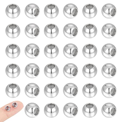UNICRAFTALE 40 STK 6mm Durchmesser 201 Edelstahl Stopperperlen Metall Perlen Kleine Gummiperlen Schieber Rondelle Abstandsperlen Verstellbare Runde Kugelperlen Für Die DIY Schmuckherstellung UNICRAFTALE 40 STK 6mm Durchmesser 201 Edelstahl Stopperperlen Metall Perlen Kleine Gummiperlen Schieber Rondelle Abstandsperlen Verstellbare Runde Kugelperlen Für Die DIY Schmuckherstellung von UNICRAFTALE