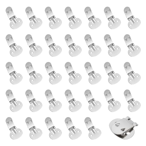 UNICRAFTALE 40 Stk Schuhschmuck Clips 31x10~19.5mm Edelstahl Flach Blanko Schuhclips Schuhzubehör DIY Schuhe Dekoration Zubehör Schuhschnallen Für DIY Handwerk Dekorative Schuhprojekte von UNICRAFTALE