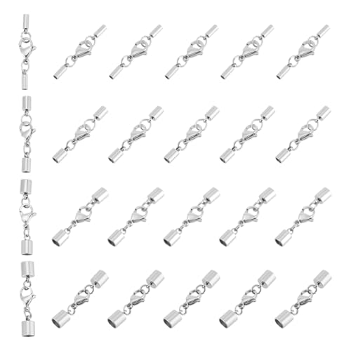 UNICRAFTALE 48 Set 4 Größen Lederkordelenden Mit Karabinerverschluss Armbänder Und Halsketten Kordelendkappen Karabinerverschluss Für Selbstgemachte Armbänder Halsketten Halsbänder Schmuckherstellung UNICRAFTALE 48 Set 4 Größen Lederkordelenden Mit Karabinerverschluss Armbänder Und Halsketten Kordelendkappen Karabinerverschluss Für Selbstgemachte Armbänder Halsketten Halsbänder Schmuckherstellung von UNICRAFTALE