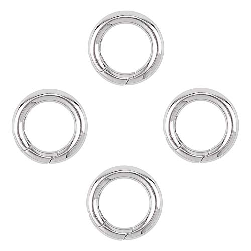 UNICRAFTALE 4Stk 24mm Feder Tor Ringe Edelstahl Federring Verschlüsse Geschlossene Ring Verschlüsse O Ringe Verschluss Anschluss Befunde Für Schmuckherstellung, Edelstahl Farbe, Innendurchmesser 16mm von UNICRAFTALE