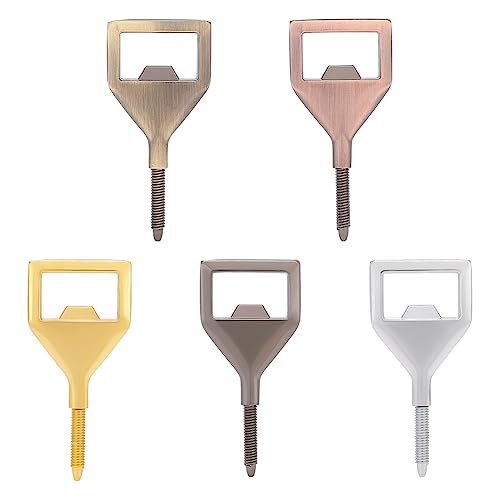 UNICRAFTALE 5 Stk 5 Farben Zinklegierung Rotwein Bier Flasche Korkenzieher Öffner Griff Zubehör Metall Flaschenöffner Einsätze Kit Bieröffner Mit Gewinde Hardware Für Party DIY Handgefertigte Projekte von UNICRAFTALE