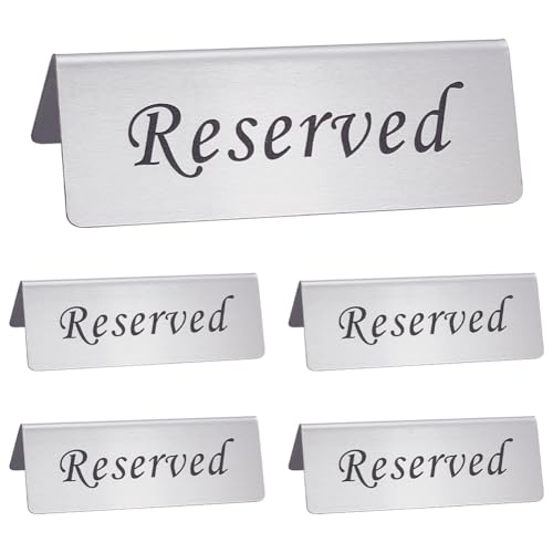 UNICRAFTALE 5 Stück Reserviert Schild Aus Edelstahl Reserviert Schild Für Restaurants Metall Tischplatten Reserviert Schilder Doppelseitige Reserviert Tische Schilder Für Geschäftsbüros Hochzeiten UNICRAFTALE 5 Stück Reserviert Schild Aus Edelstahl Reserviert Schild Für Restaurants Metall Tischplatten Reserviert Schilder Doppelseitige Reserviert Tische Schilder Für Geschäftsbüros Hochzeiten von UNICRAFTALE