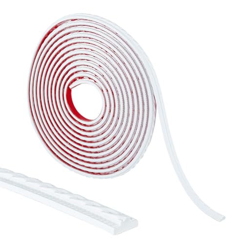 UNICRAFTALE 5 m Wandleistenverkleidung Aus PVC Selbstklebend Flexible Leiste Weiße Leiste Wandleiste Deckenleiste Abziehbare Und Aufklebbare Leiste Für Wand Möbel Tür 12 mm Breit von UNICRAFTALE