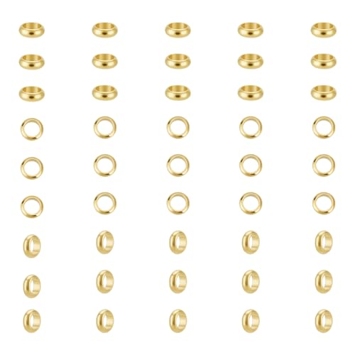UNICRAFTALE 50 Stück 6 mm Goldene Flache Scheiben Abstandshalterperlen Edelstahl Runde Rondell Abstandshalter Losen Perlen Schmuck Abstandshalter Für Die Schmuckherstellung Mit DIY Halsketten UNICRAFTALE 50 Stück 6 mm Goldene Flache Scheiben Abstandshalterperlen Edelstahl Runde Rondell Abstandshalter Losen Perlen Schmuck Abstandshalter Für Die Schmuckherstellung Mit DIY Halsketten von UNICRAFTALE