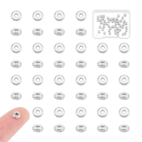 UNICRAFTALE 50 Stück Abstandsperlen Flache Runde Perlen 5mm Edelstahlperlen Scheibenperlen Rondelle Abstandsperlen Runde Metall Perlen Lose Perlen Zur Herstellung von DIY Schmuck Loch 1.5mm UNICRAFTALE 50 Stück Abstandsperlen Flache Runde Perlen 5mm Edelstahlperlen Scheibenperlen Rondelle Abstandsperlen Runde Metall Perlen Lose Perlen Zur Herstellung von DIY Schmuck Loch 1.5mm von UNICRAFTALE
