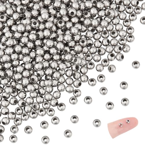UNICRAFTALE 500 Stück 4mm Runde Edelstahlperlen Winzige Kugeln Lose Perlen Nahtlose Metallperlen Glatte Abstandshalter Für Armbänder Halsketten Ohrringe Schmuckherstellung UNICRAFTALE 500 Stück 4mm Runde Edelstahlperlen Winzige Kugeln Lose Perlen Nahtlose Metallperlen Glatte Abstandshalter Für Armbänder Halsketten Ohrringe Schmuckherstellung von UNICRAFTALE
